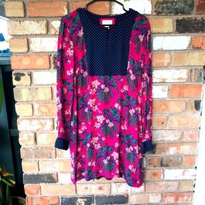 Maeve Pink Polka Dot Bird Dress